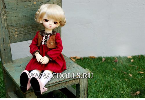Комплект одежды Mudoll Youth Picnic Dress Set (Для Пикника цвет красный для кукол БЖД 26 см) - фото