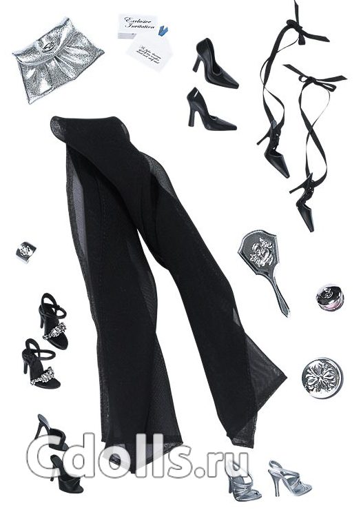 Комплект обуви и аксессуаров Barbie Basics Accessories Look No. 04—Collection 001 (Набор №4 из Коллекции №1 для кукол Барби) - фото