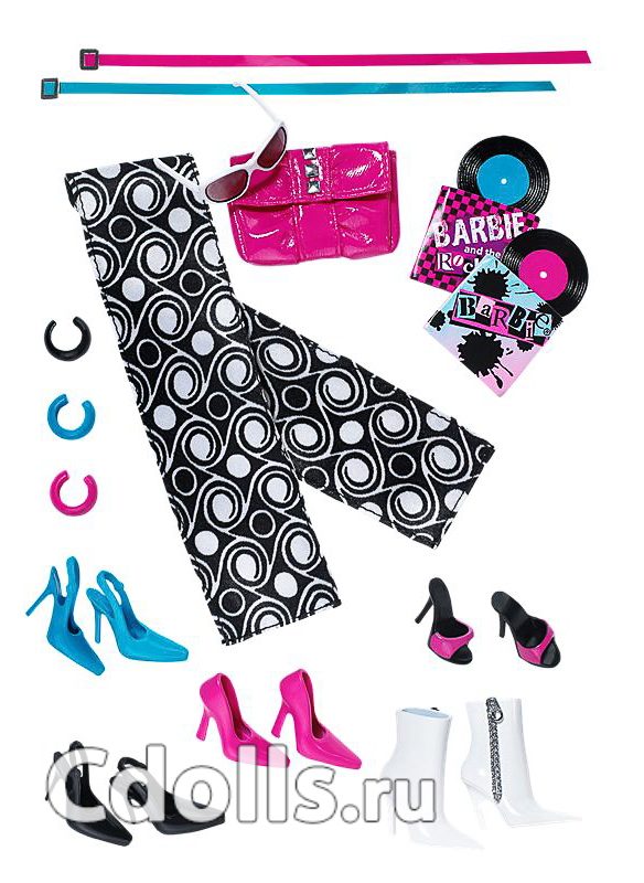Комплект обуви и аксессуаров Barbie Basics Accessories Look No. 03—Collection 001 (Набор №3 из Коллекции №1 для кукол Барби) - фото