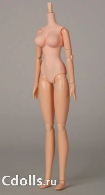 Женское тело куклы Obitsu Body Female SBH-L Large Bust Whity (прорезиненное без магнитов белый цвет грудь L для кукол Обитсу / Пуллип) 27 см - фото