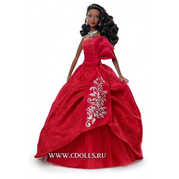 Кукла Barbie Doll 2012 Holiday —African American (Барби Афроамериканка Праздник 2012) - фото