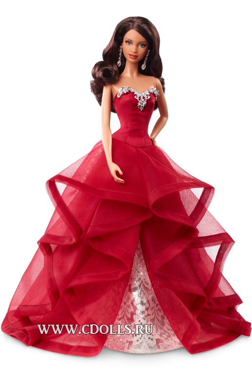 Кукла Barbie 2015 Holiday – African American (Барби праздник 2015 афроамериканка) - фото