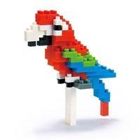 Мини-конструктор Nanoblock (Наноблок) Зеленокрылый ара, 110 элементов - фото
