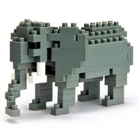 Мини-конструктор Nanoblock (Наноблок) Африканский Слон, 130 элементов - фото