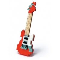 Мини-конструктор Nanoblock (Наноблок) Красная Электрогитара, 130 элементов - фото