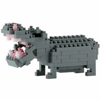 Мини-конструктор Nanoblock (Наноблок) Бегемот, 130 элементов - фото