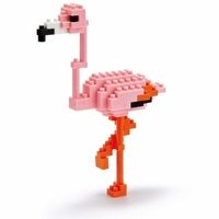 Мини-конструктор Nanoblock (Наноблок) Розовый Фламинго, 110 элементов - фото