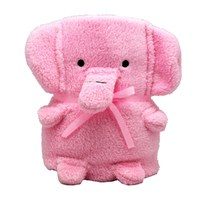 Мягкая игрушка-плед Розовый Слоник, 60 x 90 см - фото