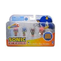Набор фигурок 4 в1 Sonic Flocked Mini-Figures (Соник Флокд мини-фигурки), 3 см - фото
