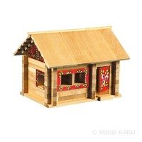 Конструктор Избушка Три медведя. Роспись со светом, 138 деталей - фото
