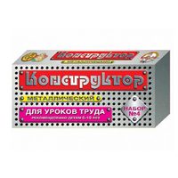 Конструктор металлический Для уроков труда, №4 , 63 элемента - фото