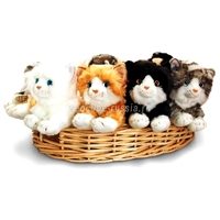 Мягкая игрушка Кошка лежащая в ассортименте, 25 см - фото