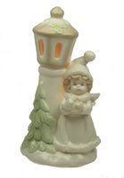 Фигурка декоративная Ангелочек с подсвет., фарфор 9*7*17см - фото