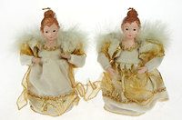 Игрушка новогодняя Ангел цвет белый 13см  A,B - фото