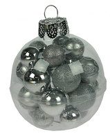 Набор ёлочных игрушек из 22шт., пластик 4см, 5см - фото