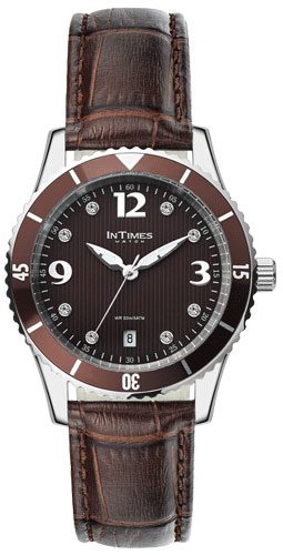 Женские часы InTimes IT-1052L Dark brown - фото