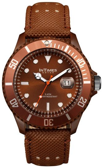 Мужские часы InTimes IT-057L Dark Brown - фото