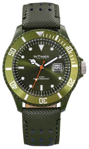 Мужские часы InTimes IT-057L Olive Green - фото