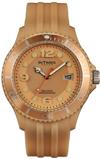Мужские часы InTimes IT-090 Beige - фото