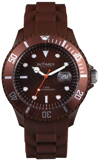 Унисекс часы InTimes IT-057 Dark Brown - фото