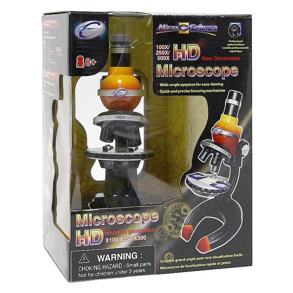 Игровой набор HD Microscope (ЭйчДи Микроскоп), цвет желто-красный, 20 элементов - фото