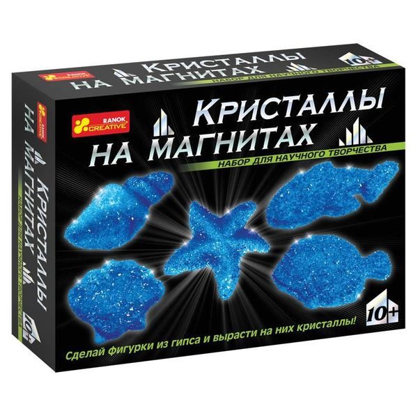 Набор для творчества Кристаллы на магнитах, цвет синий - фото