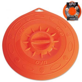 Крышка силиконовая Silikomart UFO, диам. 25.5 см, цвет - оранжевый - фото