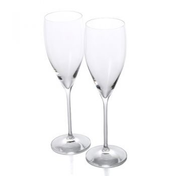 Набор бокалов для шампанского Riedel Vinum XL 2 шт. по 343 мл., высота 250 мм, 343 мл., цвет - бело-голубой - фото