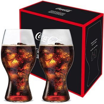 Набор бокалов для кока-колы Riedel Coca-Cola 2 шт. по 480 мл., высота 162 мм, 480 мл., цвет - бело-голубой - фото