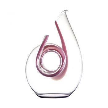 Декантер Curly pink Riedel 1400 мл., высота 265 мм, 1400 мл., цвет - розовый - фото