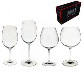 Набор фужеров Riedel Vinum 4 шт., цвет - бело-голубой - фото