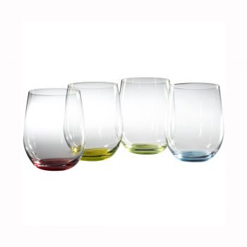 Набор бокалов Нарру Riedel The O 4 шт. по 320 мл., цвет - бело-голубой - фото