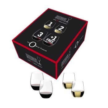 Набор бокалов Pay 3 Get 4 Riedel The O 4 шт., цвет - бело-голубой - фото