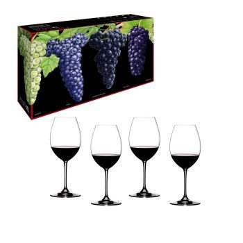 Набор бокалов «Pay 3, Get 4», Riedel Vinum XL 4 шт., бело-голубой - фото