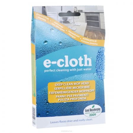 Сменная насадка для швабры для влажной уборки, eCloth, 45 х 13,5 см, бело-голубая - фото