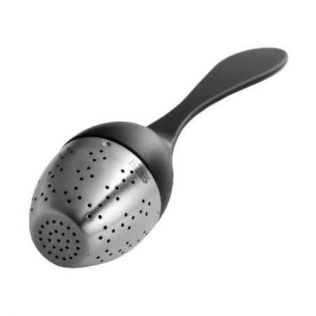 Ситечко для заваривания чая, Gefu с пластиковой ручкой, диаметр 4,5 x 16 см, чёрное - фото