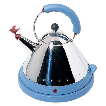 Чайник электрический со свистком, Alessi, 1,5 л., голубой - фото