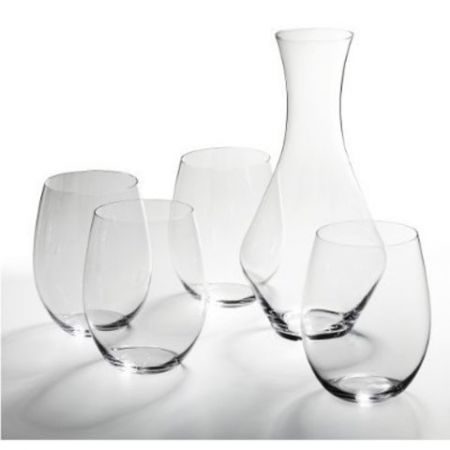 Набор из 4-х бокалов и декантера для красного вина, Riedel The O, 600 мл., прозрачный - фото