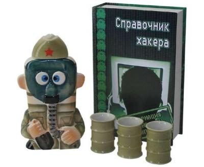 Подарочный штоф Сталкер + 3 рюмки - фото