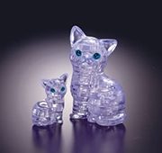 3D головоломка Кошка Серебристая - фото