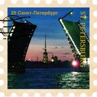 Магнит марка Города мира(ST.Petersburg) - фото