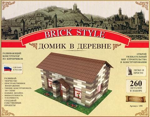 Конструктор из кирпичиков Домик в деревне (260 деталей) - фото