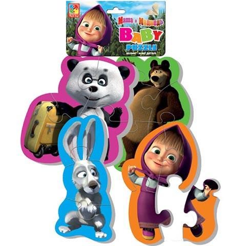 Мягкие пазлы Baby puzzle.Маша и Медведь Панда - фото