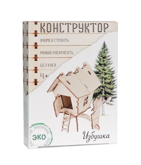 Деревянный конструктор Избушка - фото