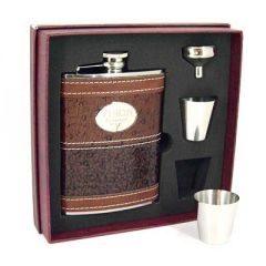 Подарочный набор VIRON с фляжкой 8oz, 2 стаканчика, воронка - фото