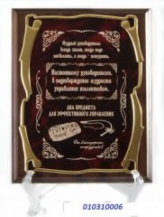 Плакетка наградная Кнут и пряник - Золотая серия - фото