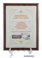 Плакетка подарочная Кнут и пряник 31/23 - фото