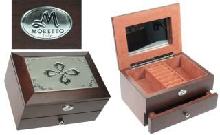 Шкатулка ювелирная MORETTO 2-х ярусная 18*13*10см - фото