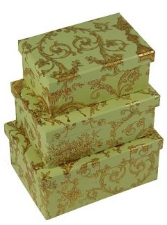 Комплект коробок Узор (прямоугольная) 15*11*7см - фото