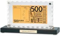 Банкнота 500 Euro в стекле - фото